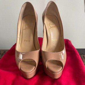 Christian Louboutin Lady Peep 150 Patent Calf Heel